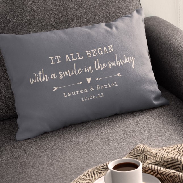 Almofada Lombar Personalizado Onde Tudo Começou Dia de os namorado (Criador carregado)