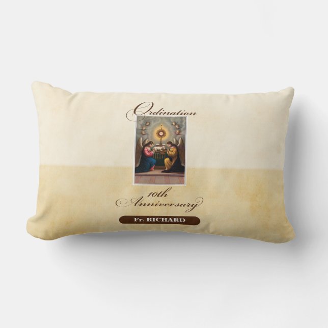 Almofada Lombar Personalizar, 10ª Ordenação Anniversário (Frente)