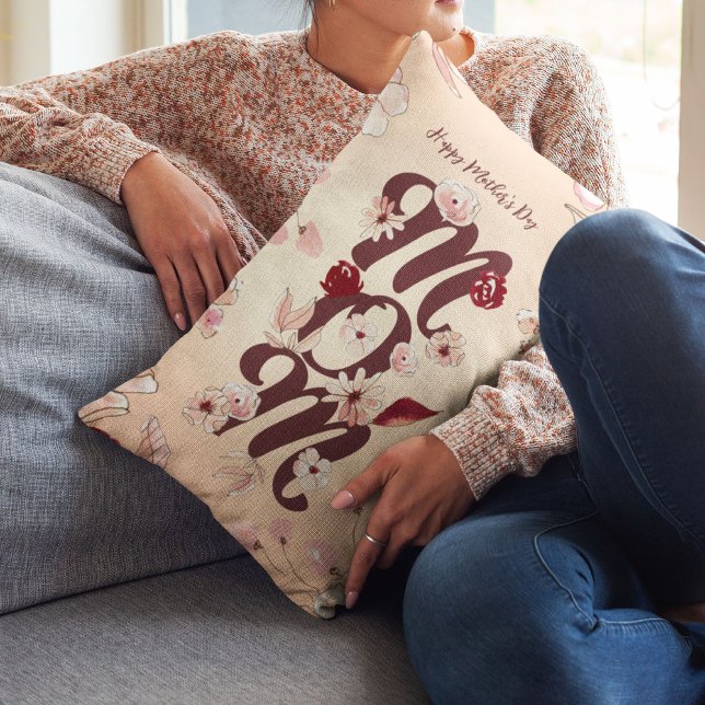 Almofada Lombar Personalizar Dia de as mães Feliz Mãe (Criador carregado)