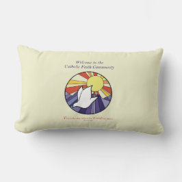 Almofada Lombar Personalizar nome, círculo de porta RCIA em amarel