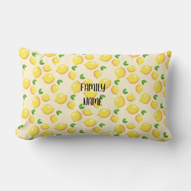 Almofada Lombar Personalizar Padrão de Citron (Frente)