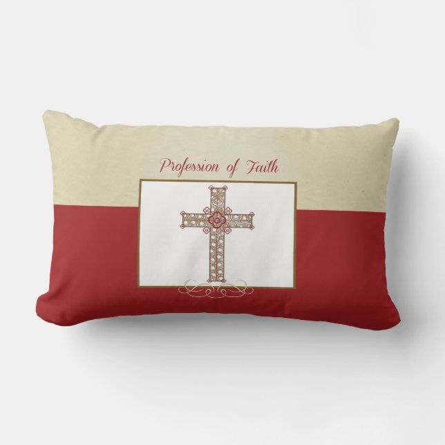 Almofada Lombar Personalizar, RCIA Bênçãos sobre a Profissão de Fé (Frente)