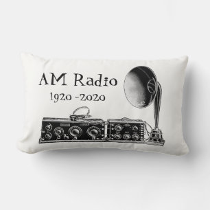 Almofada Lombar Personalizar Receptor de Rádio Vintage AM