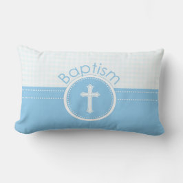 Almofada Lombar Personalizável, Menino Azul Filho de Deus Batismo