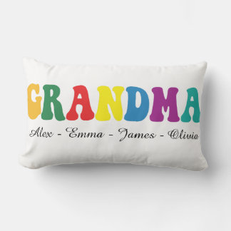 Almofada Lombar Personalized Grandma Gift with Grandkids’ Names