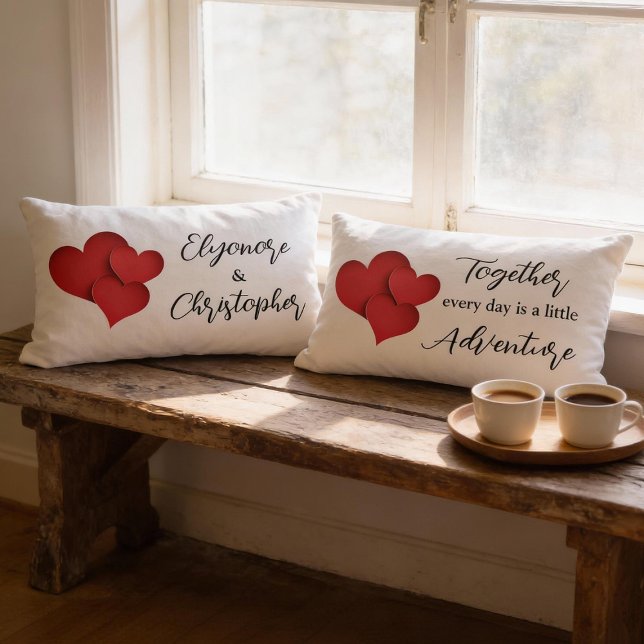 Almofada Lombar Personalized Together Every Day Adventure Quote  (Criador carregado)