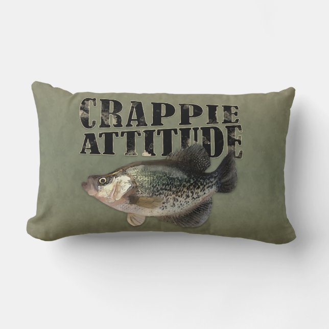 Almofada Lombar Pesca De Peixes De Atitude Crappie (Frente)
