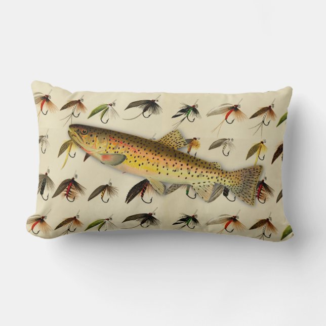 Almofada Lombar Pescadores Voam Trouxendo Mosca Mosca Ponta d'Água (Frente)