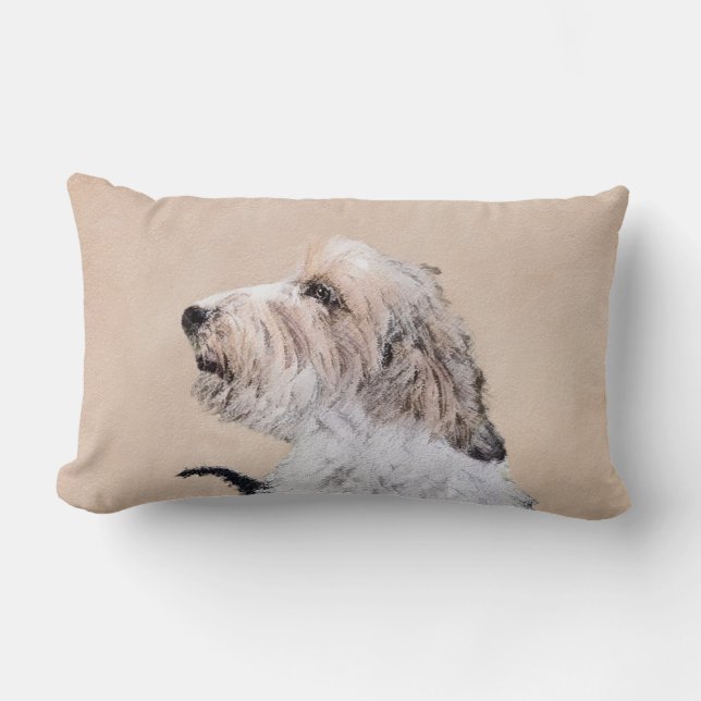 Almofada Lombar Petit Basset Griffon Vendéen Painting - Arte Canin (Frente)