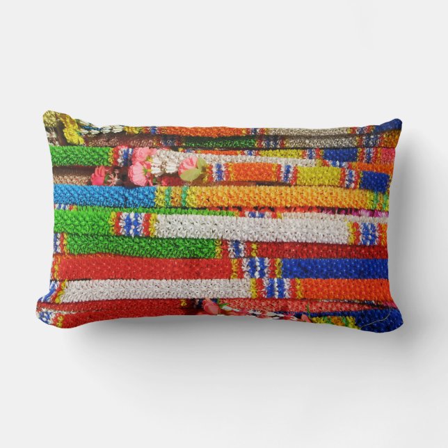 Almofada Lombar Phuang Maalai - Tailandês Floral Garland (Frente)