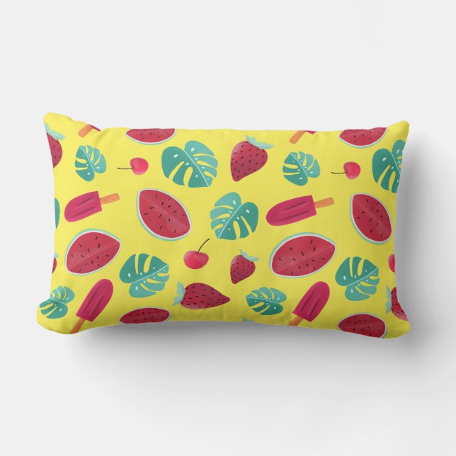 Almofada Lombar Picolé, cereja, morango e melancia (Frente)