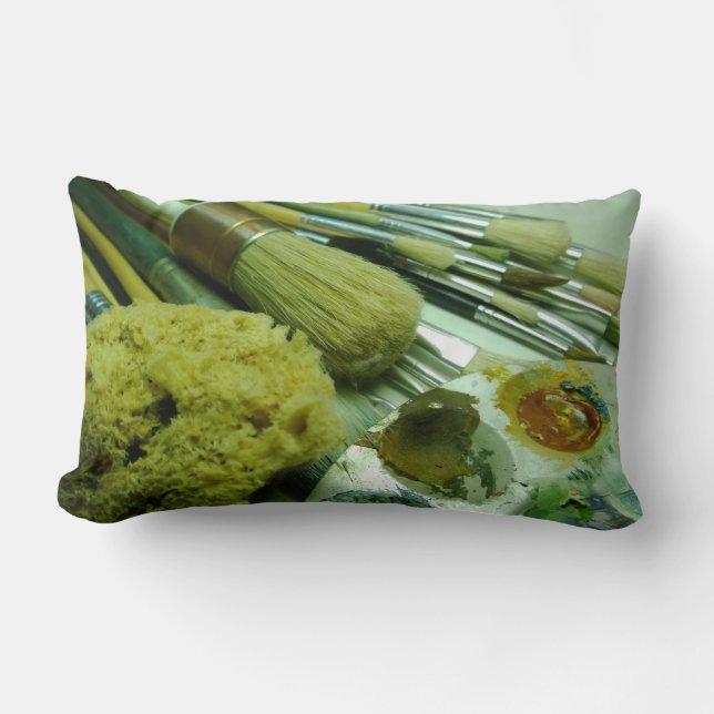 Almofada Lombar Pincéis e Pintura (Frente)