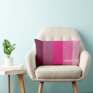 ALMOFADA LOMBAR PINK PALETTE COR SHADE SÓLIDA STRIPES PÓ PLUM