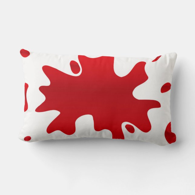 Almofada Lombar Pintado vermelho (Verso)