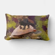 pintura aquosa de leão com casca de tartaruga