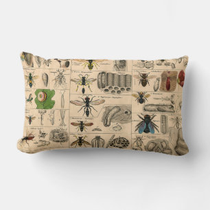 Almofada Lombar Pintura De Abelhas Insetos Insetos Vaza Natureza N