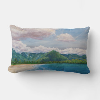 Almofada Lombar Pintura de Hanalei Bay Hawaii
