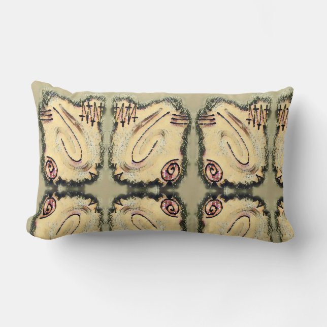 Almofada Lombar Pintura digital - Pedra (Frente)