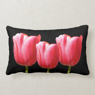 Almofada Lombar Pintura elegante do trio da tulipa