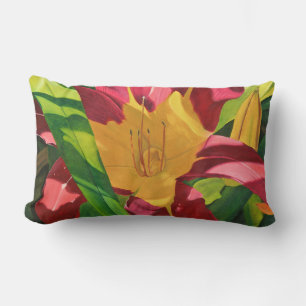 Almofada Lombar Pintura floral Red Tiger Lily,