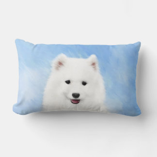 Almofada Lombar Pintura Samoyed Puppy - Arte Cachorra Original