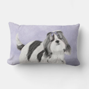 Almofada Lombar Pintura Shih Tzu - Arte Cachorra Original
