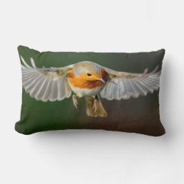 Almofada Lombar Pisco de peito vermelho que paira em vôo