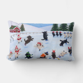 Almofada Lombar Pista de gelo do Natal Labrador