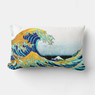 Almofada Lombar PixDezines Vintage, Excelente Wave, Hokusai 葛 飾 北