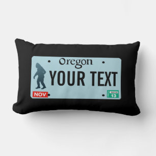 Almofada Lombar Placa de Licença do Oregon Sasquatch