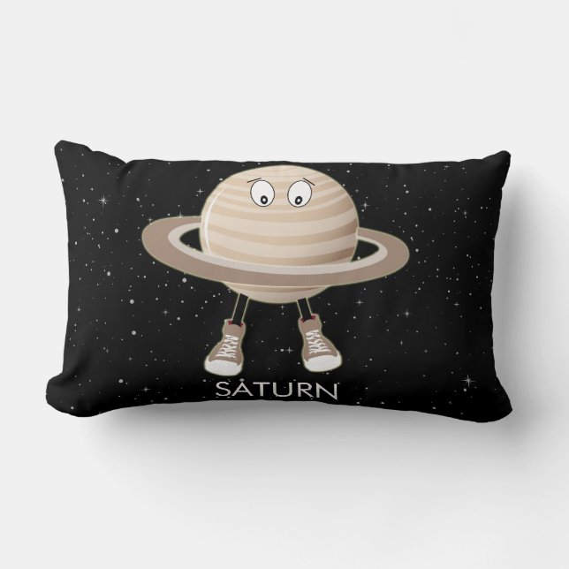 Almofada Lombar Planeta Saturno e estrelas (Frente)