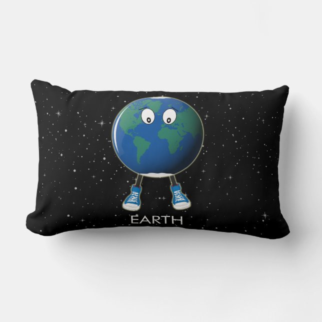 Almofada Lombar Planeta Terra e Estrelas (Frente)