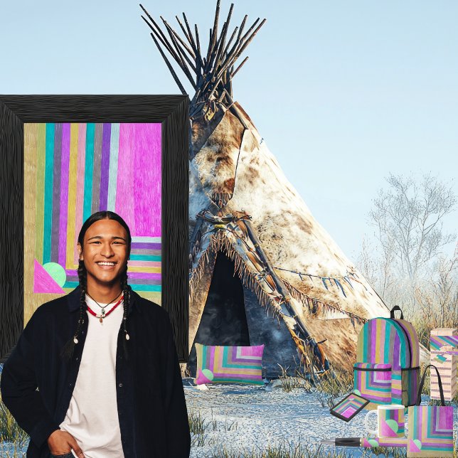 Almofada Lombar "Point" (Get the full “Point” collection at: https://bit.ly/SmartArtIIZazzle. )