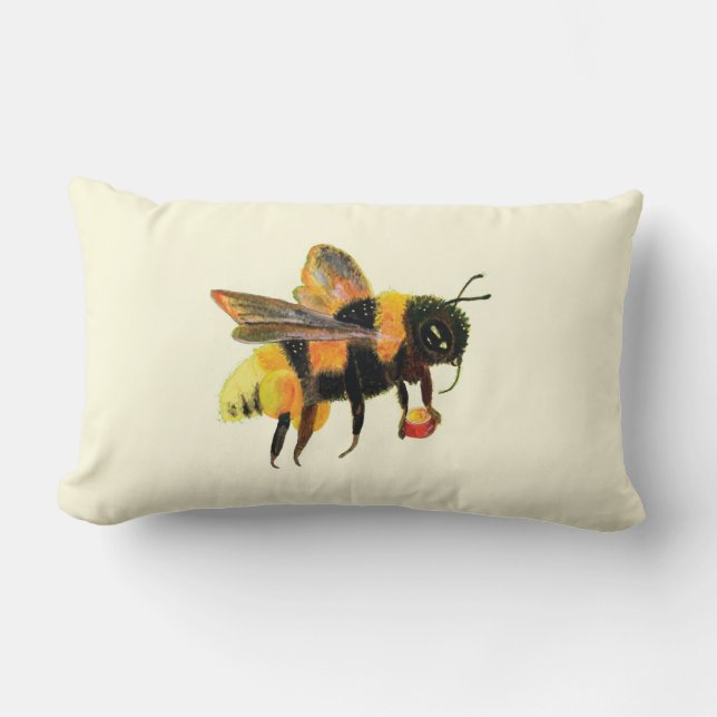 Almofada Lombar pólen de carregando de abelha (Frente)