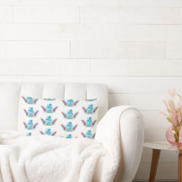 Almofada Lombar Polvo Oceânico Adorável e Conchas Coloridas Lumb