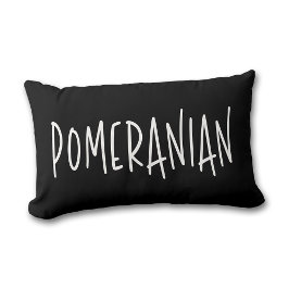 Almofada Lombar Pomeranian Dog Lover & Owner Chic Black & White