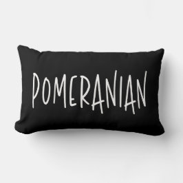 Almofada Lombar Pomeranian Dog Lover & Owner Chic Black & White