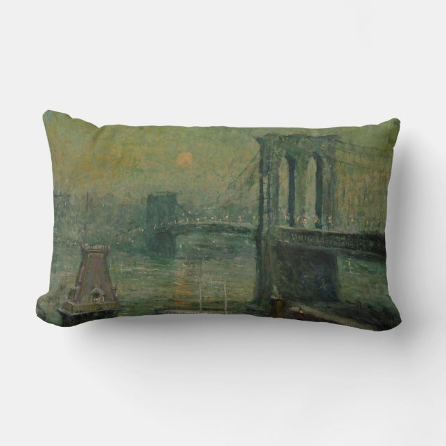 Almofada Lombar Ponte Brooklyn (Landmark Nova Iorque) (NYC) (Frente)