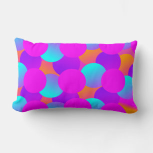 Almofada Lombar Pontos de Neon Kids Bolhas Padrão Ombre