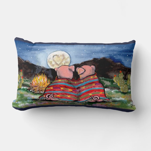 Almofada Lombar Porcos em um Travesseiro de Designer de Diversão e (Frente)
