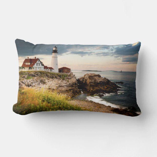 Almofada Lombar Portland Head Light | Cabo Elizabeth ME (Frente)
