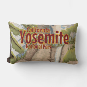 Almofada Lombar Poster vintage Yosemite