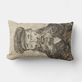 Almofada Lombar Postman Joseph Roulin (Sepia Sketch) (por van Gogh