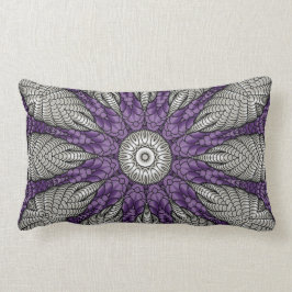 Almofada Lombar Prata e abstrato do roxo