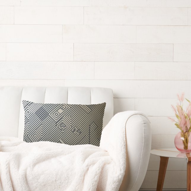 Almofada Lombar Precisão das Formas: Abstração Geométrica (Sofá)