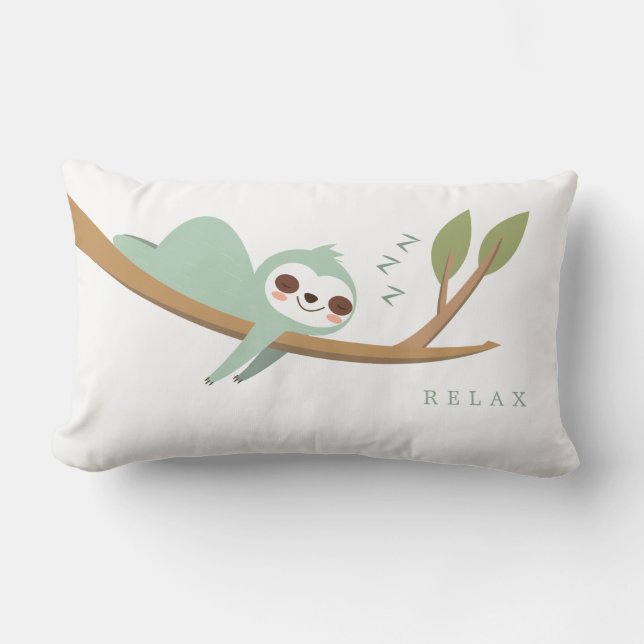 Almofada Lombar Preguiça Feliz Relaxar (Frente)