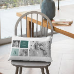 Almofada Lombar Presente de Foto de Colagem de Nome Personalizado<br><div class="desc">Apresentando nosso mais recente presente personalizado de nome de família: Foto da Colagem de Trendy e Tema Verde! Este presente único e na moda foi concebido para celebrar os momentos especiais da sua família e adicionar um toque de elegância inspirada na natureza à sua decoração doméstica.</div>