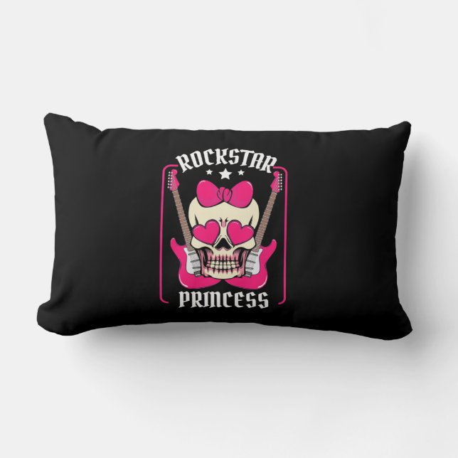 Almofada Lombar Presente Xmas | Rockstar Princess Skull (Frente)