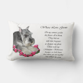 Almofada Lombar Presentes de Arte Miniatura Schnauzer