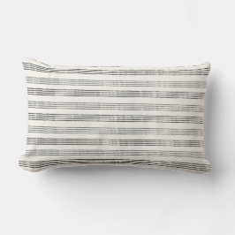 Almofada Lombar Preto Cinza Moderno Minimalista Listra Boho